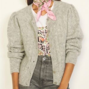 Sandro Brushed Pointelle Sweater